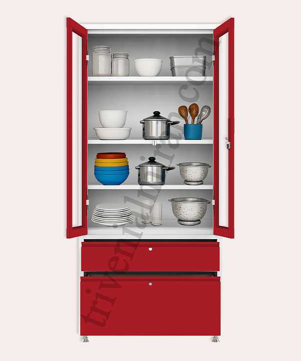 annapurna 5 model for kitchen use with glass door and lock