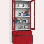 annapurna 5 model for kitchen use with glass door and lock