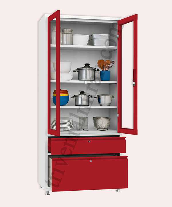 annapurna 5 model for kitchen use with glass door and lock