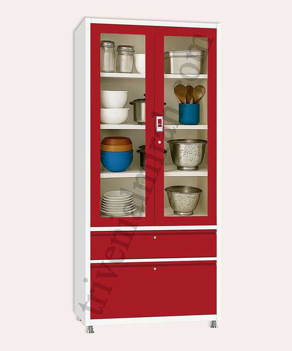 annapurna 5 model for kitchen use with glass door and lock