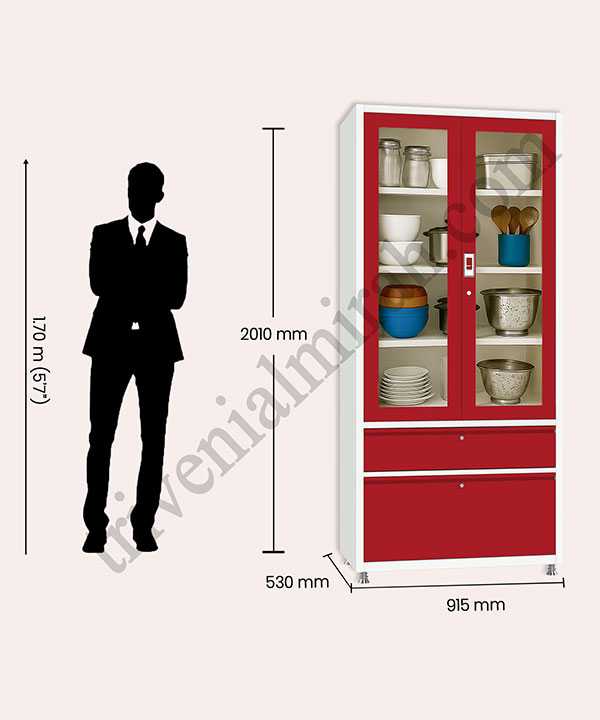 annapurna 5 model for kitchen use with glass door and lock